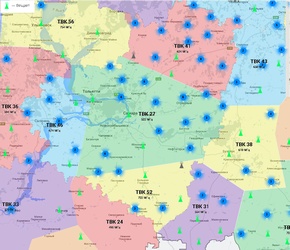 Частотная карта цифрового ТВ в Самарской области