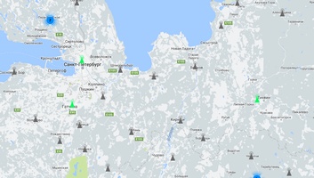 Вышки цифрового ТВ в Ленинградской области