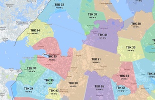 Частотная карта цифрового ТВ в Ленинградской области